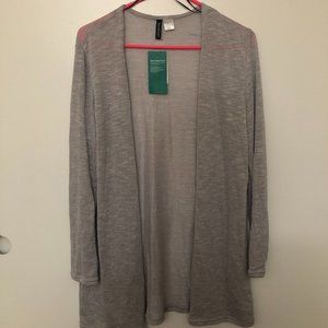 H&M Light Gray Flowy Cardigan (NWT)
